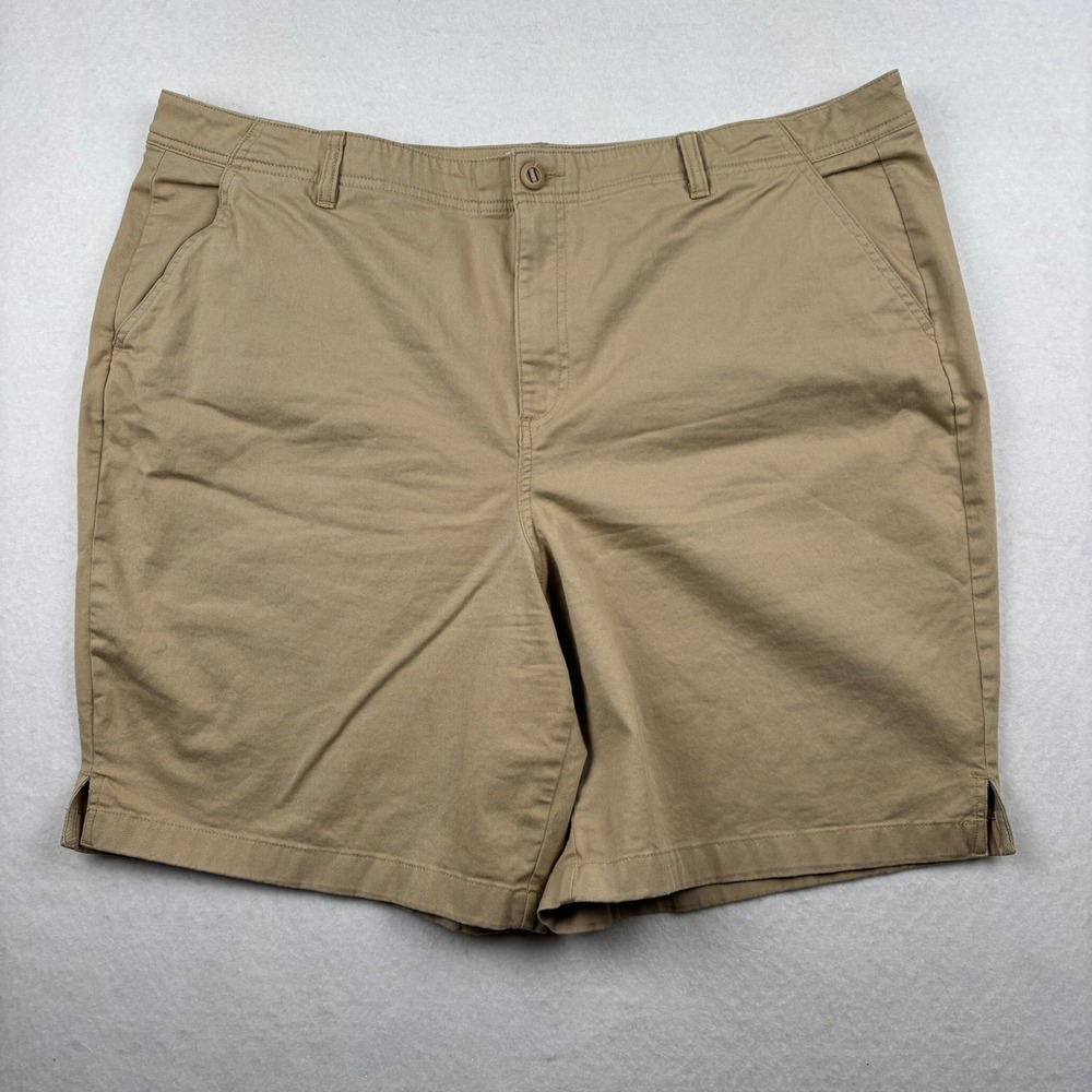 L L Bean Shorts Womens 18W Favorite Fit Mid‎ Rise Chino Classic